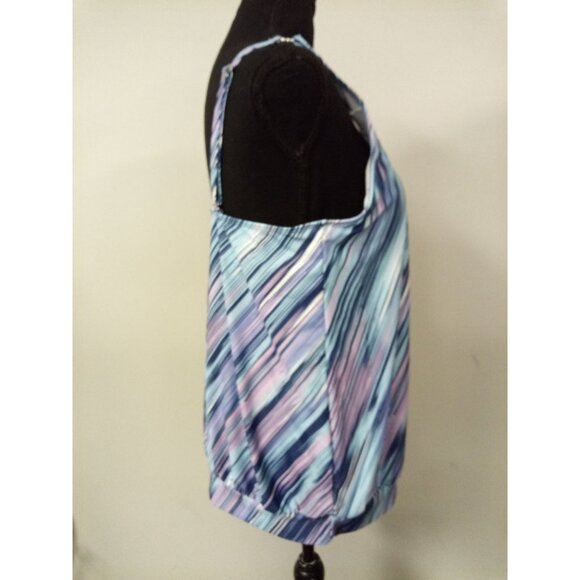Women's Blue and Purple Tankini Swim Top Size S - Picture 4 of 5